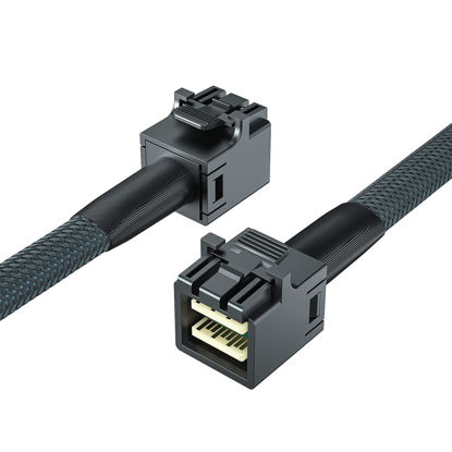 Picture of 10Gtek# 12G Internal Mini SAS HD SFF-8643 to SFF-8643 Cable, with Sideband, 100-Ohm, 1-m(3.3ft)