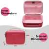 Picture of Camera Case Compatible with Canon EOS Rebel T7 / R100 / R50 / R5 / R6 Mark II / R7 / R8 / 90D / 5D Mark IV, Sony, DSLR Camera, Lens, Tripod, with 4 Pieces of Dividers and Shoulder Strap, Magenta+Pink