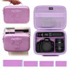 Picture of Camera Case Compatible with Canon EOS Rebel T7 / R100 / R50 / R5 / R6 Mark II / R7 / R8 / 90D / 5D Mark IV, Sony, Nikon DSLR Camera, Lens, Tripod, with 4 Pieces of Dividers and Shoulder Strap, Purple