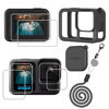 Picture of debous Hero13 Black Silicone Protective Case Bag Screen Protector for GoPro Hero 13 Black Hero13 Black,Glass Screen Protector Soft Rubber Cover (Black)