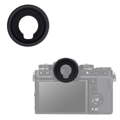Picture of JJC EC-GFX Round Eyecup Eye Cup Eyepiece Viewfinder for Fuji Fujifilm X-T5 XT5 X-T4 XT4 X-T3 XT3 X-T2 XT2 X-T1 GFX100 II GFX100 GFX100S GFX50S II GFX 50S X-H2S X-H2 X-H1, Replaces Fuji EC-GFX Eyecup