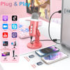 Picture of ZealSound Gaming USB Pink Microphone with Quick Mute for Phone Computer PC PS5,Studio Mic with Gain Control,Echo&Monitor Volume Adjust for Streaming Vocal Recording ASMR Podcast Video K66