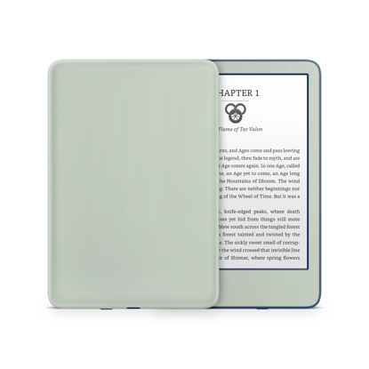 Picture of Tacky Design Solid Skin for Kindle Paperwhite Skin Wrap,Minimalistic Skin for Kindle Stickers, Premium Vinyl 3M Full Wrap for Kindle Paperwhite Covers (Pale Green, Kindle Paperwhite (11th Gen, 2021))