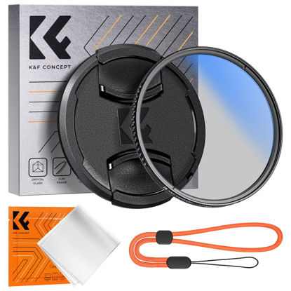 Picture of K&F Concept 58mm Circular Polarizer Filter with Lens Cap Cleaning Cloth Optical Glass Ultra Slim 18 Multi-Layer Coatings Polarizing Filter for Camera Lens (K-Series)