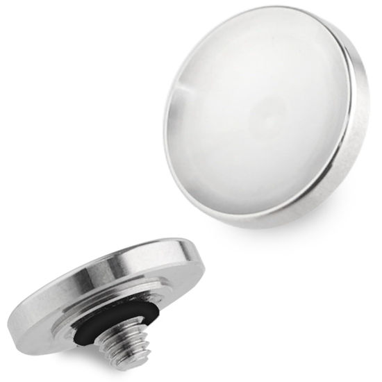 Picture of Haoge 12mm Metal Shutter Release Button for Fujifilm XT5 X-Pro3 XT50 Nikon Zf DF and Leica Q3 43 M10 M-11 Concave Surface Silver,New Version: Diameter 12mm