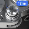Picture of Haoge 12mm Metal Shutter Release Button for Fujifilm XT5 X-Pro3 XT50 Nikon Zf DF and Leica Q3 43 M10 M-11 Concave Surface Silver,New Version: Diameter 12mm