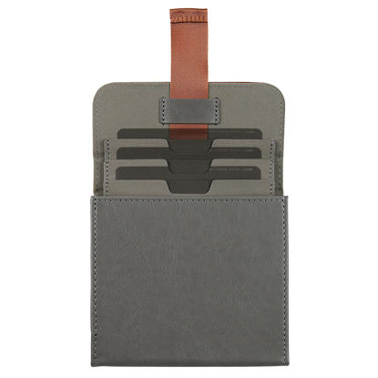 Picture of SIOTI Camera 100 * 100mm Square Filter Case 3 Pockets, Leather Filter Pouch, Compatible with 100mm*100mm Square ND/GND/Colorful Filter