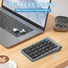 Picture of Bluetooth Number Pad for Laptop Rechargable - Wired & Wireless Numeric Keypad 2in1-22 Key USB Keypad for Data Entry, Accounting, Numpad Compatible with MacBook ChromeBook Notebook Surface Pro etc.