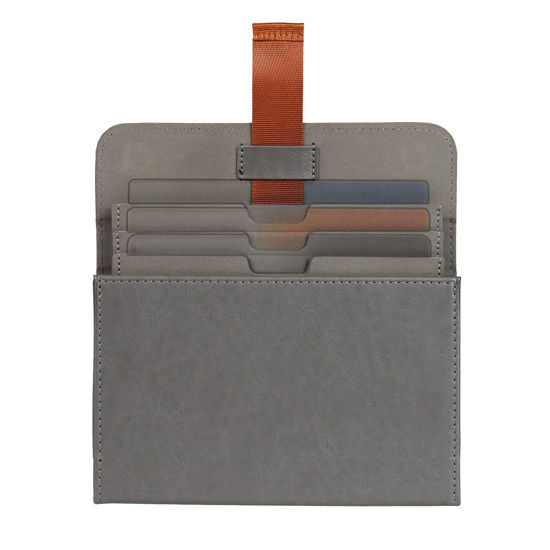 Picture of SIOTI Camera 100 * 100mm Square Filter Case 3 Pockets, Leather Filter Pouch, Compatible with 100mm*150mm Square ND/GND/Colorful Filter