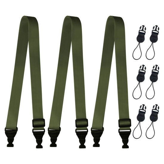 Picture of Gowjaw 3 Pack Adjustable Shoulder Strap:Comfortable for iPad Strap Nylon Neck Lanyard for iPad/Samsung Tablet Case,Camera Binocular Crossbody Laptop Luggage Bag(Army Green)