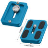 Picture of Frienda 2 Pieces Metal Quick Release Plate with 1/4''-20 Camera Screw Tripod Mount Plate Fits Standard for DSLR Camera Tripod Ball Head (Blue,Pu50)