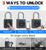 Picture of eLinkSmart Fingerprint Gym Locker Lock, Keyless Biometric Padlock, Weatherproof Electronic Digital Smart Combo Pad Lock for Outdoor Fence Gate Storage Fridge Helmet Ski Pool Shed (Black, with Cable)