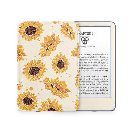 Picture of Tacky Design SunflowerSkin for Kindle Paperwhite Skin Wrap, Yellow Skin for Kindle Stickers, Premium Vinyl 3M Full Wrap for Kindle Paperwhite Covers for (Kindle Paperwhite (11th Gen, 2021))