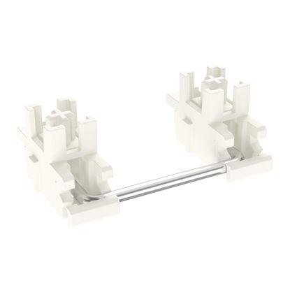 Picture of DUROCK Plate Mount Stabilizer V3, Innovative Pre-Clipped Stem for Minimum Wire Wobble 2U 6.25U 7U Keyboard Stabilizers (V3 Cream Silver 80% Kit)