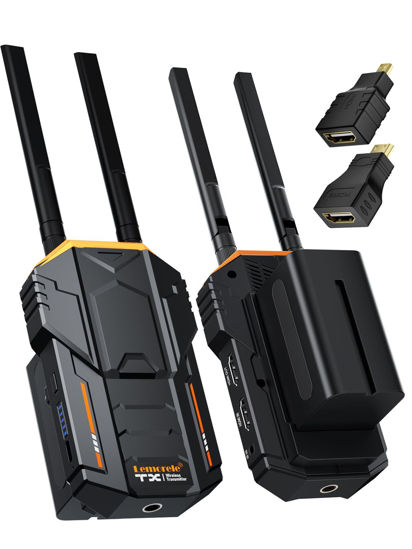 Picture of Lemorele Wireless Video Transmission System HDMI Loopout Wireless Video Receiver with 2 * 4400 mAh Battery for Photography, Videography, Cinematography