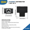 Picture of UBANU 2 Pcs RJ45 Splitter Adapter, Ethernet Splitter 1 to 2, LAN Splitter Adapter for Cat5 Cat5e Cat6 Cat7 Cable (2 Devices Simultaneously Networking)