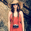 Picture of Padwa Lifestyle Speed Gray Camera Strap - 1.5" Soft Cotton Rope Weave Crazy Horse Cowhide Head Camera Straps for Photographers and All Cameras,Cute Adjustable Vintage Woven Strap for Adults & Kids
