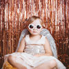 Picture of 10 Pack Foil Curtain Backdrop Rose Gold Metallic Tinsel Foil Fringe Curtains Photo Booth Props for Birthday Wedding Engagement Baby Shower Bachelorette Christmas Holiday Celebration Party Decorations