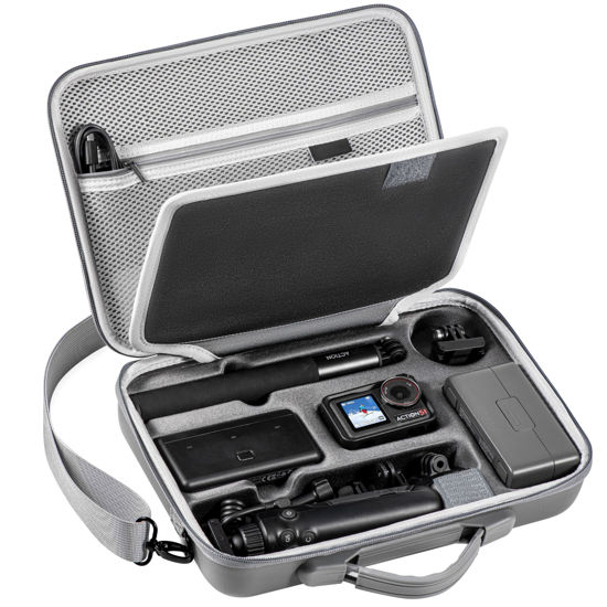Picture of Tomat Action 5 pro Carry Case, Portable Carrying Travel Bag for DJI Osmo Action 5 pro/4/3 Adventure Combo Accessories For DJI MIC 2 /Multifunctional Charging Handle
