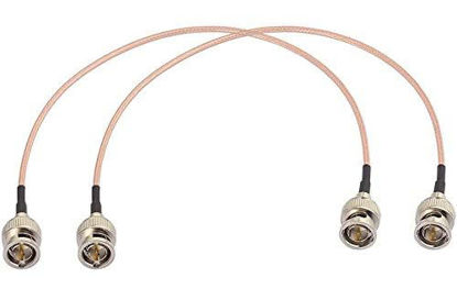 Picture of Superbat 3G HD SDI Cable BNC Cable 1ft 30cm 75 ohm for Cameras BMCC Video Equipment Supports HD-SDI 3G-SDI 4K 8K SDI Video Cable (Straight,2Pcs)