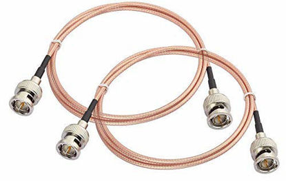 Picture of Superbat 3G HD SDI Cable BNC Cable 3ft 100cm 75 ohm for Cameras BMCC Video Equipment Supports HD-SDI 3G-SDI 4K 8K SDI Video Cable (Straight,2Pcs)