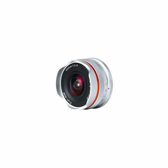 Picture of Brightin Star 10mm F5.6 Fisheye Manual Focus Prime Lens for Nikon Z-Mount Mirrorless Cameras, APS-C Ultra-Wide Angle Fixed Lens, Fit for Z7II, Z6II, Z7, Z6, Z9, Z50, Z5, Z-FC, Z30 (Silver)