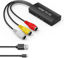 Picture of HDMI to RCA Converter, HDMI to AV 3RCA CVBs Composite Video Audio Converter Adapter for Old TV Compatible PAL/NTSC for Roku, Android TV Box, DVD ect