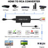 Picture of HDMI to RCA Converter, HDMI to AV 3RCA CVBs Composite Video Audio Converter Adapter for Old TV Compatible PAL/NTSC for Roku, Android TV Box, DVD ect