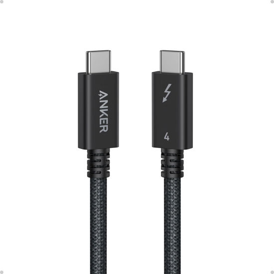 Picture of Anker Prime Thunderbolt 4 Cable, 3.3 ft USB C to USB C Cable, 240W Charging, 40Gbps Data Transfer, Supports 8K/4K Displays, for iPhone 16 Series, MacBook Air, iPad, Samsung (Thunderbolt 4-Certified)