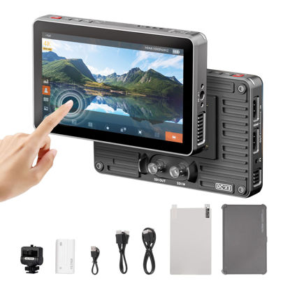 Picture of VILTROX DC-X3 Touchscreen FHD IPS Camera Monitor, 2000 nits 4K SDI HDMI in/Out Video Field Monitor Kit with Sunshade Hood, 3D LUT, Waveform, Histogram & Vectorscope Tools, Black