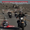 Picture of XGP X10 10 Riders Group Mesh Motorcycle Intercom, 3000m Motorcycle Bluetooth Headset V5.3 with Audio Multitasking, Helmet Communication Systems with Hi-Fi Speakers for ATV/Snowmobile/Ski, 2 Pack