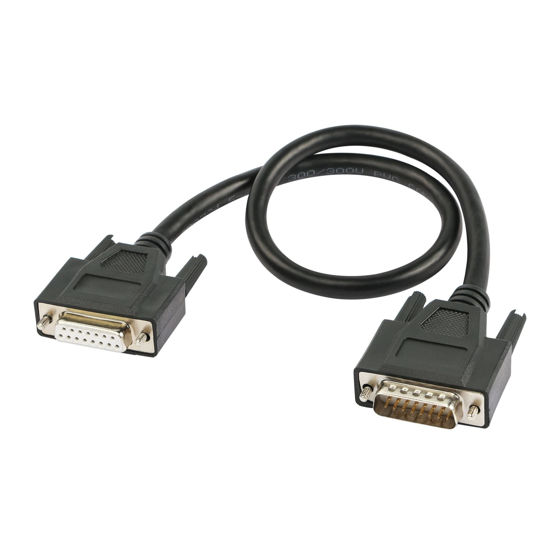 Picture of RIIEYOCA DB15 Male to Female Serial Cable, Male to Female 15 Pin Gold Plated Connecter Straight Through Cord, for Data Communication 0.5M（Black）