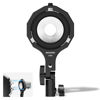 Picture of NEEWER Bowens Mount Adapter Holder, NEEWER Mini Mount to Bowens Mount Adapter Ring with Umbrella Socket, 5/8" Receiver, 180° Tilt for NEEWER HS60B/HS60C Handheld Video Light, CHB1