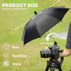 Picture of Generic Large Camera Umbrella Hot Shoe for Rain Sun 19inch, DSLR Camera Rain Cover Shade, Protector for Canon, Sony, Nikon, Fuji, Olympus, Ajustable Height & Angle, Black, H37-FBA