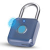 Picture of Pothunder Fingerprint Padlock, Smart Padlock, Locker Lock, Biometric Metal Keyless Fingerprint Lock, USB Rechargeable, for Gym Locker, Luggage, Backpack(Blue)