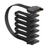 Picture of Mbiydeg sata Power Splitter Cable 6 Way, 15 Pin SATA to 6 SATA Power Cable for HDD、SSD、Optical Drives, sata Cables, sata Power Connector Supply Extension Cable, Black