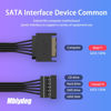 Picture of Mbiydeg sata Power Splitter Cable 6 Way, 15 Pin SATA to 6 SATA Power Cable for HDD、SSD、Optical Drives, sata Cables, sata Power Connector Supply Extension Cable, Black