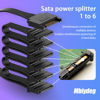 Picture of Mbiydeg sata Power Splitter Cable 6 Way, 15 Pin SATA to 6 SATA Power Cable for HDD、SSD、Optical Drives, sata Cables, sata Power Connector Supply Extension Cable, Black
