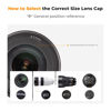 Picture of K&F Concept 37mm Front Lens Cap Cover Kit, 5-in-1 Center Pinch Lens Cover + Anti-Loss Keeper + Microfiber Cleaning Cloth Compatible with Canon, Nikon, Sony Camera Lenses with 37mm Thread