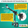 Picture of 9.8" Adjustable Magic Arm w Clamp, Articulating Magic Arm Camera Clamp Mount w 1/4" Thread, Overhead Phone Mount, Flexible Desk Camera Mount & Clamps for Tripod Monitor LED Light Webcam Microphone