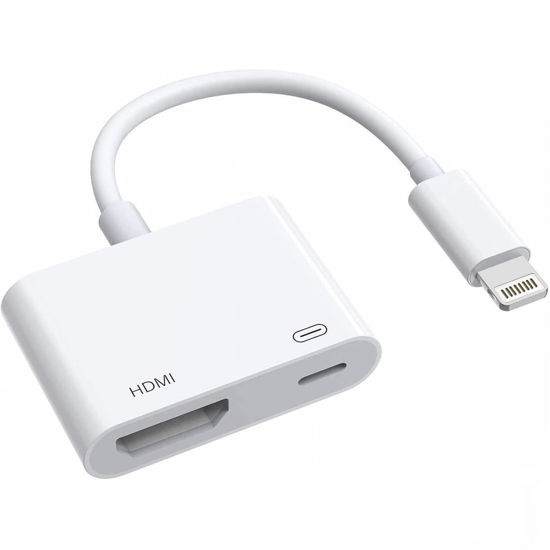 Picture of [Apple MFi Certified] Apple Lightning to HDMI Adapter, 1080P iPhone to HDMI Adapter for TV 4K Sync Screen Connector Cable with Charging Port for iPhone 14 13 12 11 XS XR X 8 on HDTV/Projector/Monitor