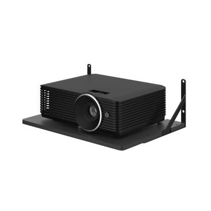 Picture of AREAJD All Black Small Mini Projector Mount, Projector Shelf/Cable Box Wall Mount/Router Wall Mount,Projector Wall Mount Floating,Projector Shelf for Wall,Projector Holder Stand Accessories