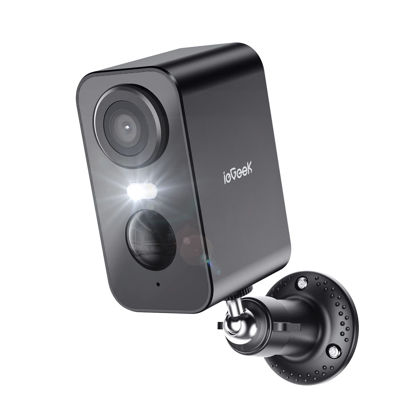 Picture of ieGeek Security Cameras Wireless Outdoor, 2K 3MP Battery Powered WiFi Security Camera with Spotlight & Siren Alarm, 2-Way Audio, Color Night Vision, AI Detection for Home Security, Works with Alexa