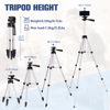 Picture of Phone Tripod, Lusweimi 44-inch iPhone Tripod with Phone Holder Mount/Wireless Remote for Cell Phone/Camera/Webcam/GoPro, Tabletop Lightweight Tripod for iOS/Android/Smartphone