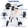 Picture of Phone Tripod, Lusweimi 44-inch iPhone Tripod with Phone Holder Mount/Wireless Remote for Cell Phone/Camera/Webcam/GoPro, Tabletop Lightweight Tripod for iOS/Android/Smartphone
