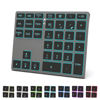 Picture of LINKEET Tri-Mode Aluminum Numpad 7-Color LED Backlit, BT5.0/USB/2.4G Wireless Rechargeable Number Pad 35-Key Scissor Switches Light Up Keycaps for PC/Laptop/MacBook/Win/Mac, Grey Black