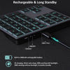 Picture of LINKEET Tri-Mode Aluminum Numpad 7-Color LED Backlit, BT5.0/USB/2.4G Wireless Rechargeable Number Pad 35-Key Scissor Switches Light Up Keycaps for PC/Laptop/MacBook/Win/Mac, Grey Black