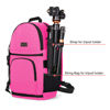 Picture of MOSISO Camera Sling Bag, DSLR/SLR/Mirrorless Camera Backpack Case Shockproof Photography Backpack with Tripod Holder & Removable Modular Inserts Compatible with Canon/Nikon/Sony/Fuji, Bright Rose