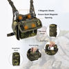Picture of WOLFHUNT Binocular Harness Chest Pack Magnetic Closure, Bino Case with Detachable Rangefinder Pouch, Camouflage Bino Bag (Camo Woodlands, Medium)