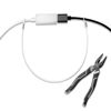 Picture of Ciyebst Cable Tethers 5 Pack with Crimping Tool (12 Inches, White Color), Adjustable Security Cable Look, Universal DIY Adapter Tethering Ties Kit for Computer Cord, Pre-Assembled, Tamper-Resistant